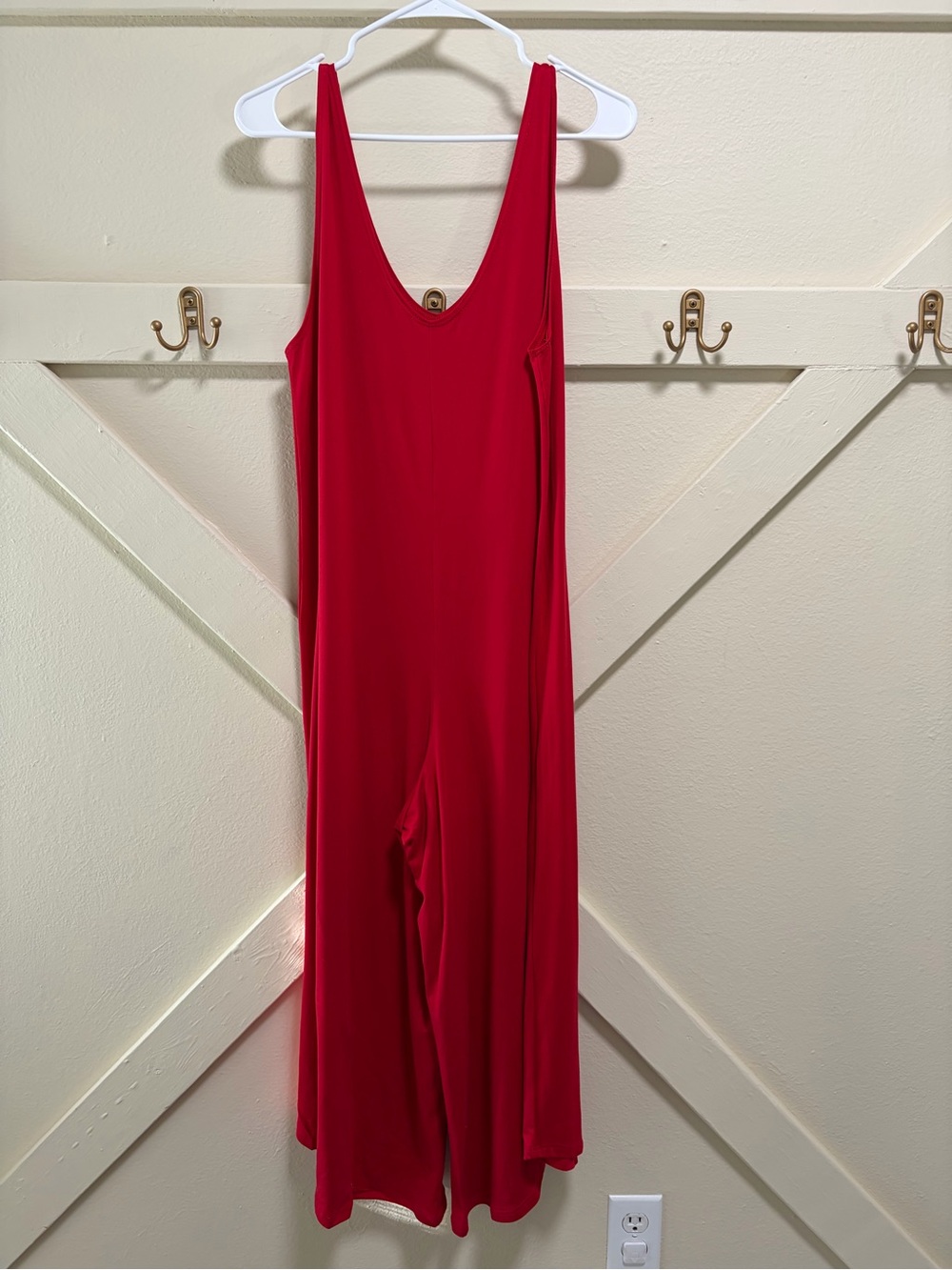 Texas True Threads Red Sleeveless Wide-Leg Romper